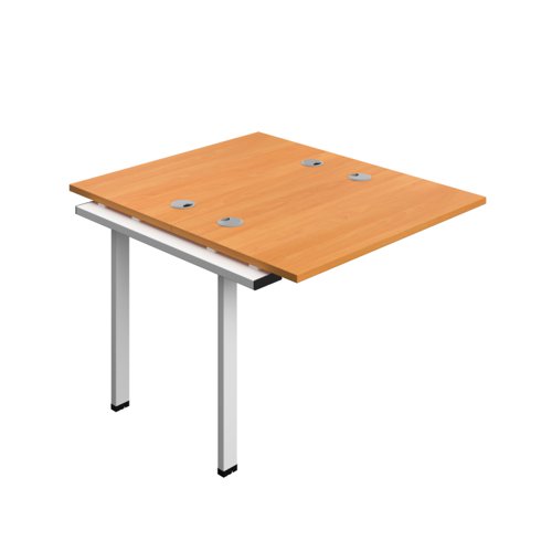 Synergy Bench Extension with Cable Ports: 2 Person (FSC) : 1000 600 Beech/White