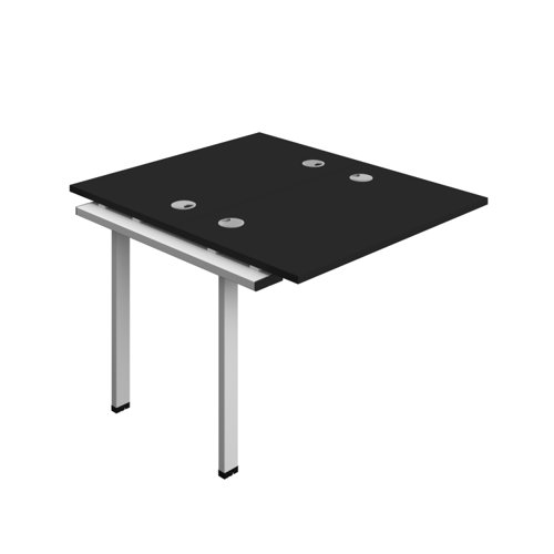 Synergy Bench Extension with Cable Ports: 2 Person (FSC) : 1000 600 Black/Silver