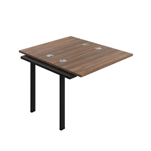 Synergy Bench Extension with Cable Ports: 2 Person (FSC) : 1000 600 Dark Walnut/Black