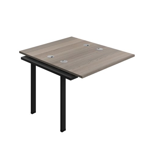 Synergy Bench Extension with Cable Ports: 2 Person (FSC) : 1000 600 Grey Oak/Black