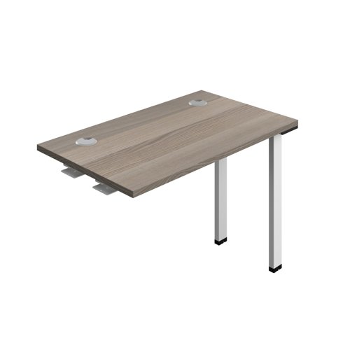 Synergy Bench Extension with Cable Ports: 1 Person (FSC) : 1000 600 Grey Oak/White