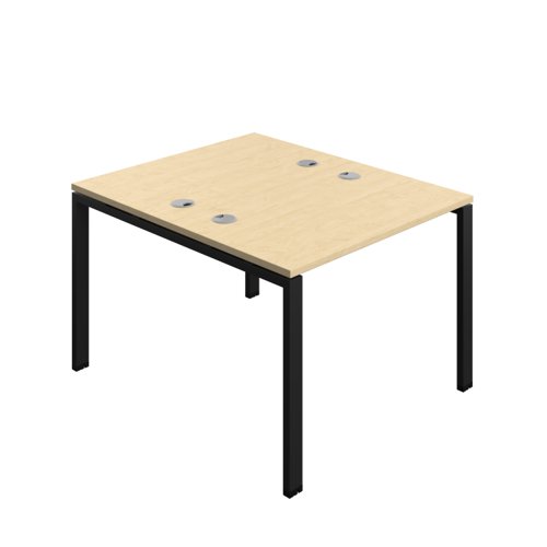 Synergy Bench with Cable Ports: 2 Person (FSC) : Goal Post Leg : 1000 600 Maple/Black