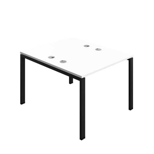 Synergy Bench with Cable Ports: 2 Person (FSC) : Goal Post Leg : 1000 600 White/Black