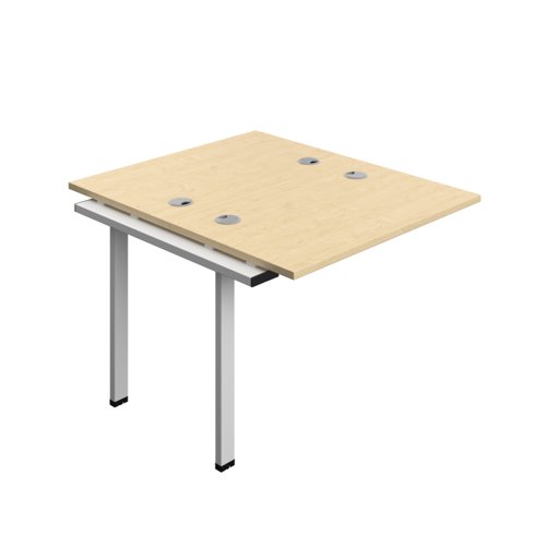 Synergy Bench Extension with Cable Ports: 2 Person (FSC) : 1000 600 Maple/Silver
