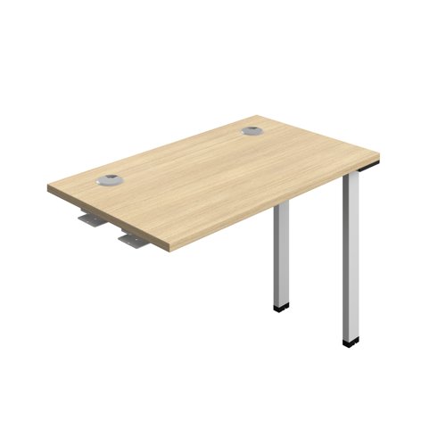 Synergy Bench Extension with Cable Ports: 1 Person (FSC) : 1000 600 Nova Oak/Silver
