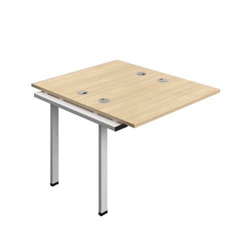 Synergy Bench Extension with Cable Ports: 2 Person (FSC) : 1000 600 Nova Oak/Silver