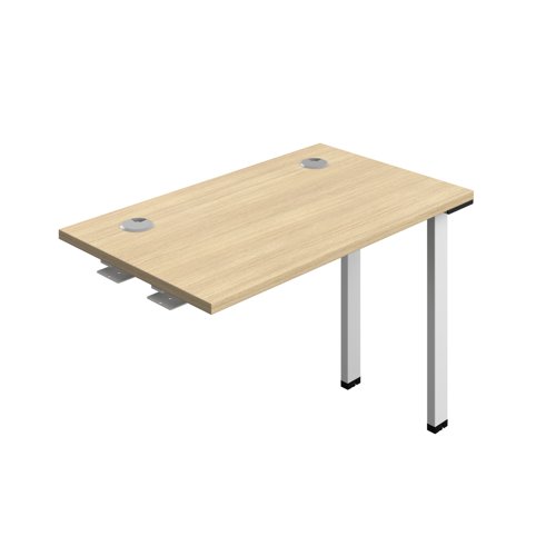 Synergy Bench Extension with Cable Ports: 1 Person (FSC) : 1000 600 Nova Oak/White