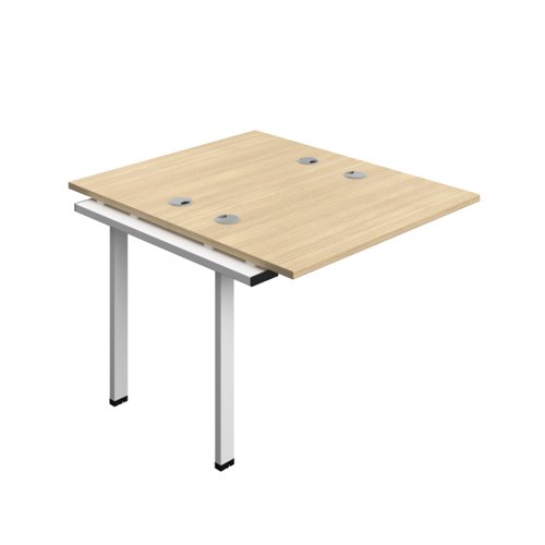 Synergy Bench Extension with Cable Ports: 2 Person (FSC) : 1000 600 Nova Oak/White