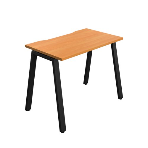 Synergy Bench with Cut Out: 1 Person (FSC) : A-Frame Leg : 1000 700 Beech/Black