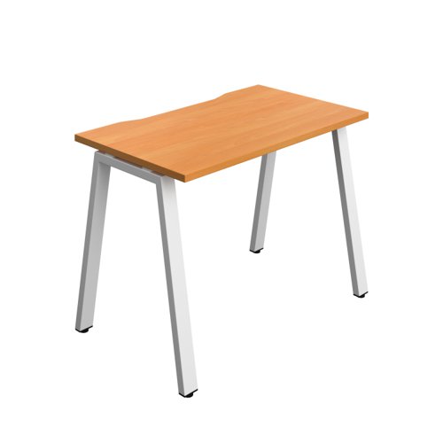 Synergy Bench with Cut Out: 1 Person (FSC) : A-Frame Leg : 1000 700 Beech/White