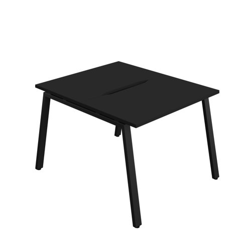 Synergy Bench with Cut Out: 2 Person (FSC) : A-Frame Leg : 1000 700 Black/Black
