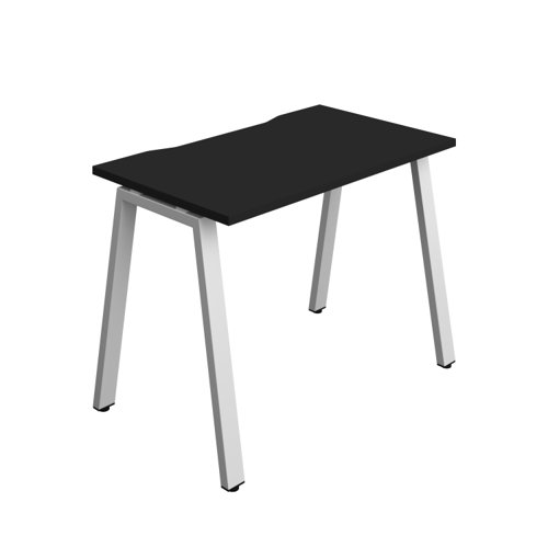 Synergy Bench with Cut Out: 1 Person (FSC) : A-Frame Leg : 1000 700 Black/Silver