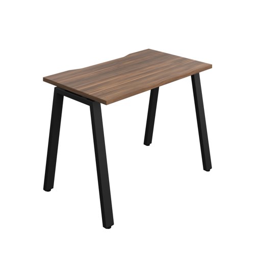 Synergy Bench with Cut Out: 1 Person (FSC) : A-Frame Leg : 1000 700 Dark Walnut/Black