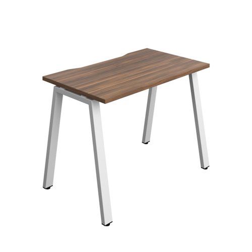 Synergy Bench with Cut Out: 1 Person (FSC) : A-Frame Leg : 1000 700 Dark Walnut/White