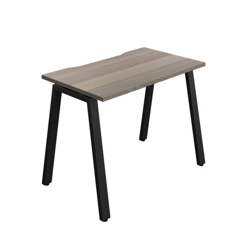 Synergy Bench with Cut Out: 1 Person (FSC) : A-Frame Leg : 1000 700 Grey Oak/Black