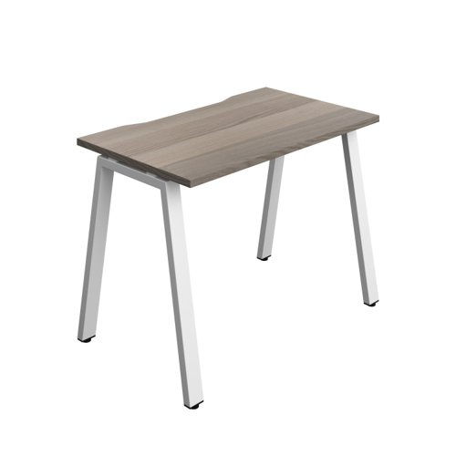 Synergy Bench with Cut Out: 1 Person (FSC) : A-Frame Leg : 1000 700 Grey Oak/White