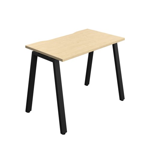 Synergy Bench with Cut Out: 1 Person (FSC) : A-Frame Leg : 1000 700 Maple/Black