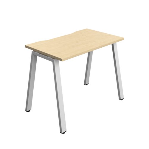 Synergy Bench with Cut Out: 1 Person (FSC) : A-Frame Leg : 1000 700 Maple/Silver