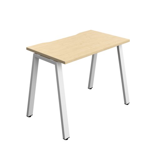 Synergy Bench with Cut Out: 1 Person (FSC) : A-Frame Leg : 1000 700 Maple/White
