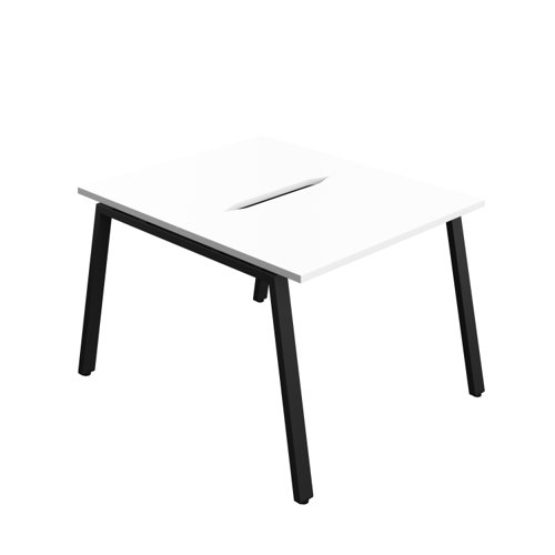 Synergy Bench with Cut Out: 2 Person (FSC) : A-Frame Leg : 1000 700 White/Black
