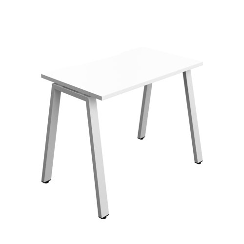 Synergy Bench with Cut Out: 1 Person (FSC) : A-Frame Leg : 1000 700 White/Silver