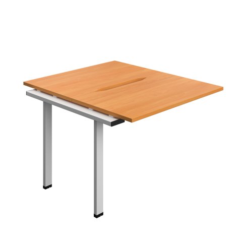 Synergy Bench Extension with Cut Out: 2 Person (FSC) : 1000 700 Beech/Silver
