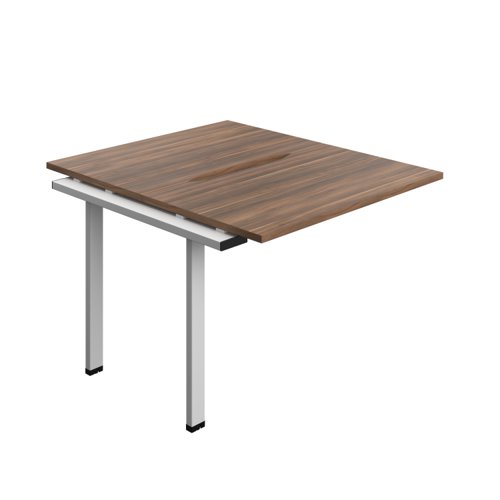 Synergy Bench Extension with Cut Out: 2 Person (FSC) : 1000 700 Dark Walnut/Silver