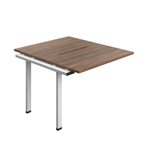 Synergy Bench Extension with Cut Out: 2 Person (FSC) : 1000 700 Dark Walnut/White