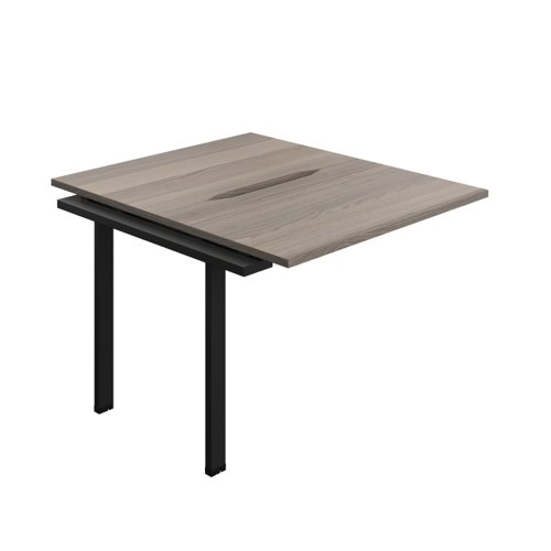 Synergy Bench Extension with Cut Out: 2 Person (FSC) : 1000 700 Grey Oak/Black