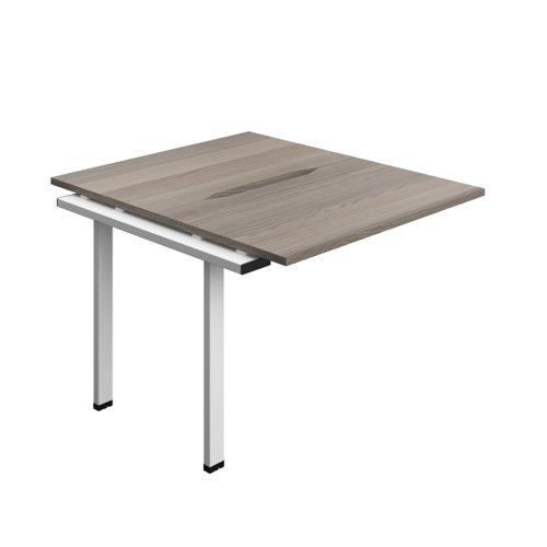 Synergy Bench Extension with Cut Out: 2 Person (FSC) : 1000 700 Grey Oak/White