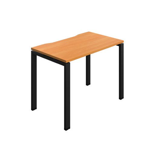 Synergy Bench with Cut Out: 1 Person (FSC) : Goal Post Leg : 1000 700 Beech/Black