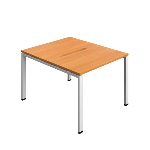 Synergy Bench with Cut Out: 2 Person (FSC) : Goal Post Leg : 1000 700 Beech/White