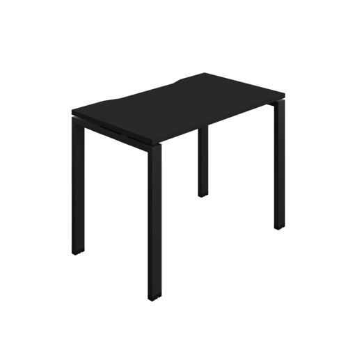 Synergy Bench with Cut Out: 1 Person (FSC) : Goal Post Leg : 1000 700 Black/Black