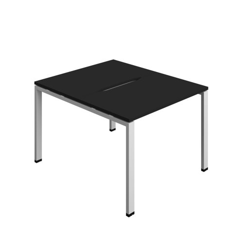 Synergy Bench with Cut Out: 2 Person (FSC) : Goal Post Leg : 1000 700 Black/Silver