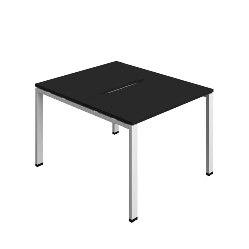 Synergy Bench with Cut Out: 2 Person (FSC) : Goal Post Leg : 1000 700 Black/White