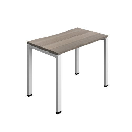 Synergy Bench with Cut Out: 1 Person (FSC) : Goal Post Leg : 1000 700 Grey Oak/White