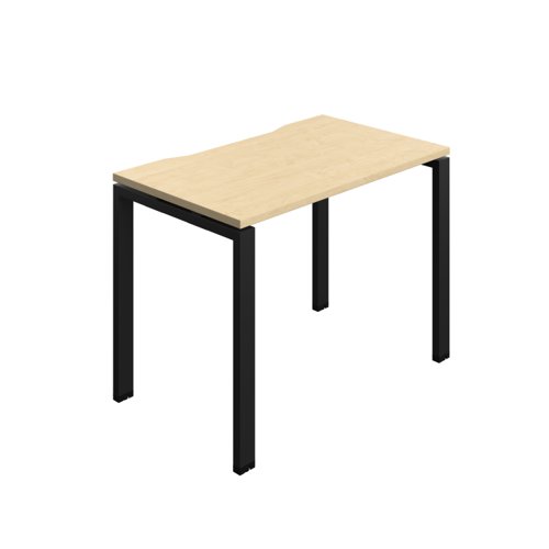 Synergy Bench with Cut Out: 1 Person (FSC) : Goal Post Leg : 1000 700 Maple/Black