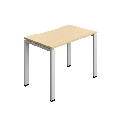 Synergy Bench with Cut Out: 1 Person (FSC) : Goal Post Leg : 1000 700 Maple/Silver