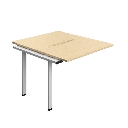 Synergy Bench Extension with Cut Out: 2 Person (FSC) : 1000 700 Maple/Silver