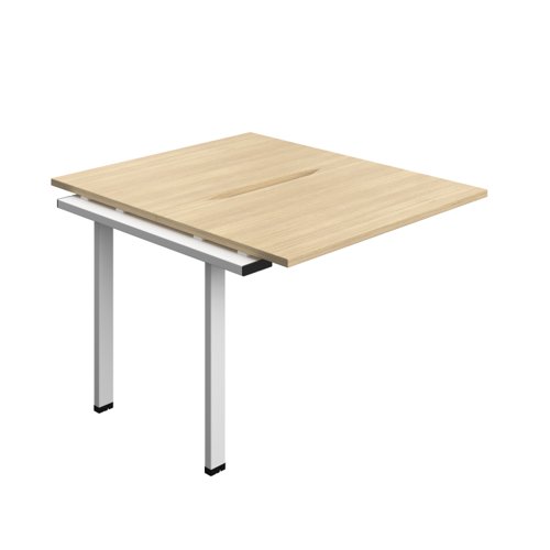 Synergy Bench Extension with Cut Out: 2 Person (FSC) : 1000 700 Nova Oak/White