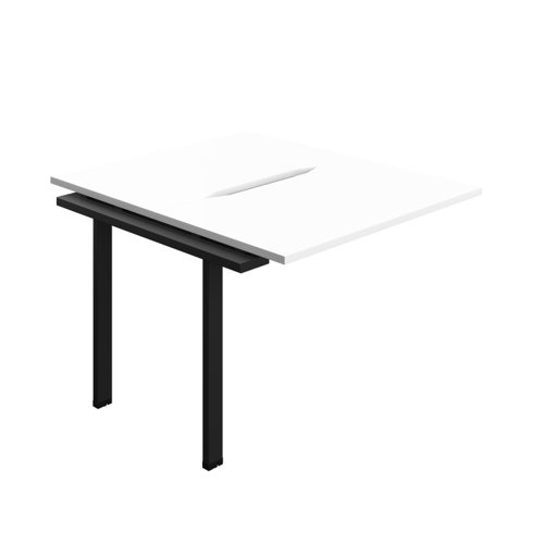 Synergy Bench Extension with Cut Out: 2 Person (FSC) : 1000 700 White/Black