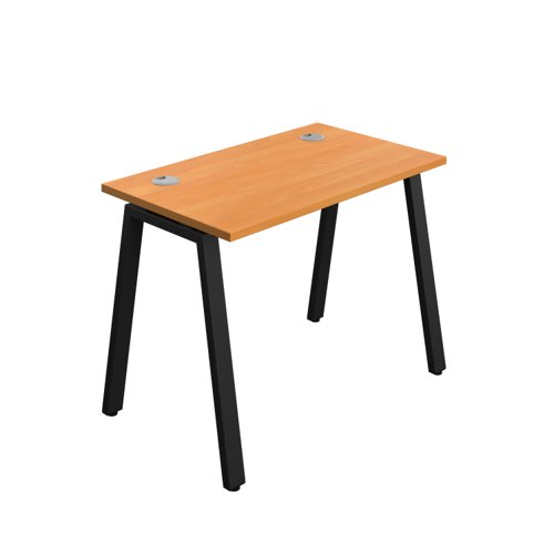 Synergy Bench with Cable Ports: 1 Person (FSC) : A-Frame Leg : 1000 700 Beech/Black