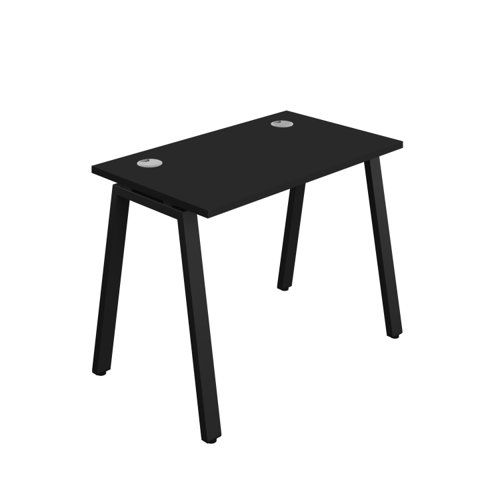 Synergy Bench with Cable Ports: 1 Person (FSC) : A-Frame Leg : 1000 700 Black/Black