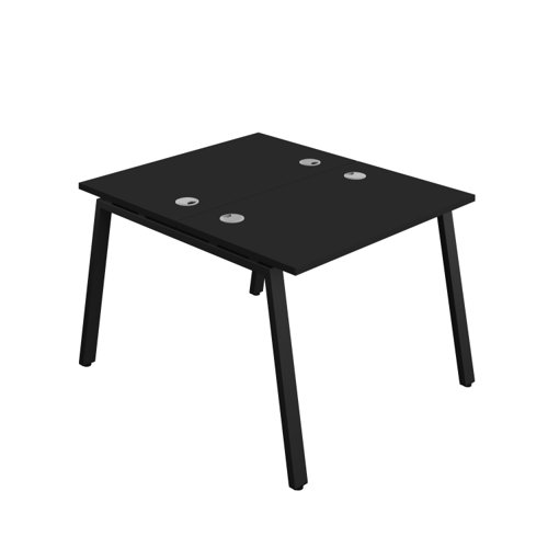 Synergy Bench with Cable Ports: 2 Person (FSC) : A-Frame Leg : 1000 700 Black/Black