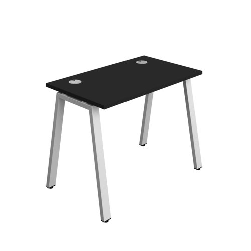 Synergy Bench with Cable Ports: 1 Person (FSC) : A-Frame Leg : 1000 700 Black/Silver