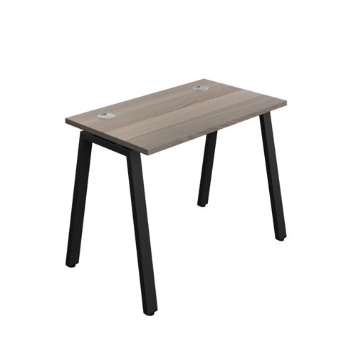 Synergy Bench with Cable Ports: 1 Person (FSC) : A-Frame Leg : 1000 700 Grey Oak/Black