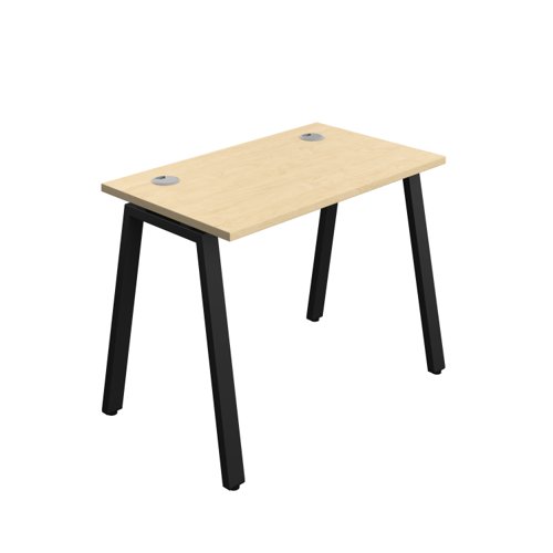 Synergy Bench with Cable Ports: 1 Person (FSC) : A-Frame Leg : 1000 700 Maple/Black