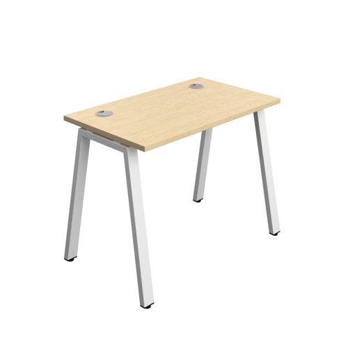 Synergy Bench with Cable Ports: 1 Person (FSC) : A-Frame Leg : 1000 700 Maple/White