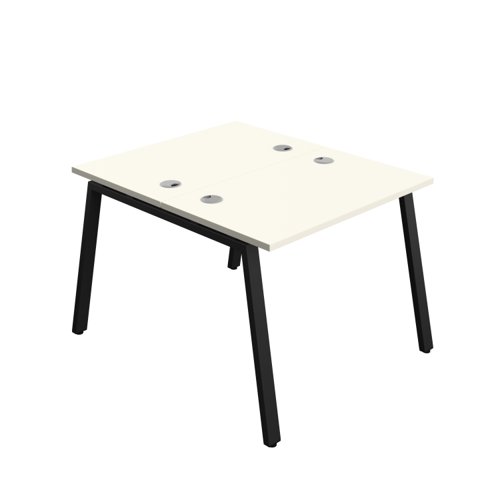 Synergy Bench with Cable Ports: 2 Person (FSC) : A-Frame Leg : 1000 700 White/Black