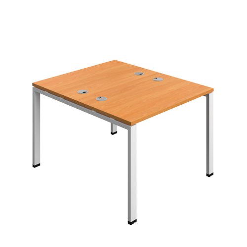 Synergy Bench with Cable Ports: 2 Person (FSC) : Goal Post Leg : 1000 700 Beech/White